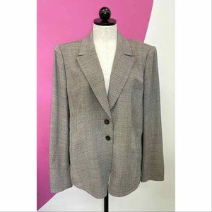 ESCADA Luxury Bolla Zipper Vented Woven Grey Blazer Jacket Ladies 46 LARGE XL